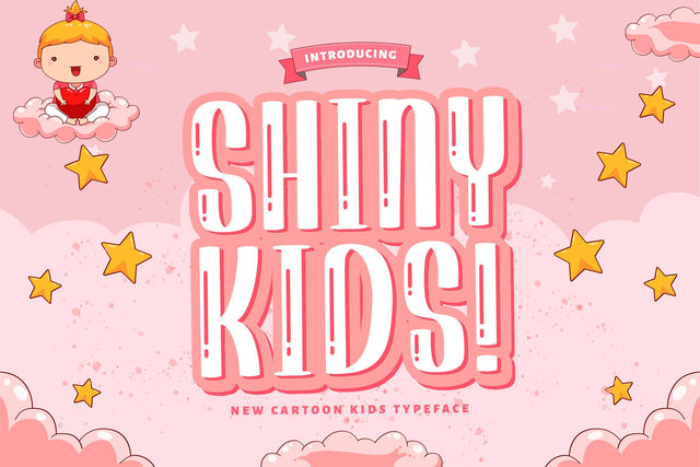 Shiny Kids - Playful Display Font Font StringLabs 