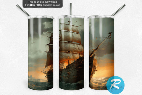 Ship 20 oz / 30 oz Tumbler PNG Sublimation Regulrcrative 