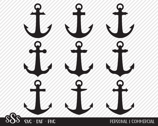 Ship Captain Anchor Bundle | Outdoor SVG SVG Texas Southern Cuts 