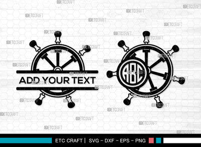 Ship Wheel Mnogram SVG, Split Mnogram SVG, Captains Wheel Svg, Ship Steering Wheel Svg, Wheel Marine Icon Svg, Wheel Marine Svg, Ship Wheel SVG ETC Craft 