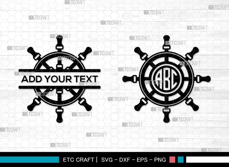 Ship Wheel Mnogram SVG, Split Mnogram SVG, Captains Wheel Svg, Ship Steering Wheel Svg, Wheel Marine Icon Svg, Wheel Marine Svg, Ship Wheel SVG ETC Craft 