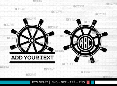 Ship Wheel Mnogram SVG, Split Mnogram SVG, Captains Wheel Svg, Ship Steering Wheel Svg, Wheel Marine Icon Svg, Wheel Marine Svg, Ship Wheel SVG ETC Craft 