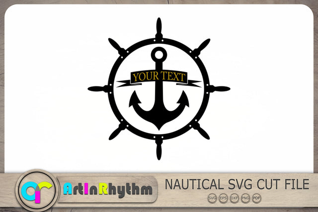 Ship Wheel Monogram Svg, Nautical Svg, Anchor Svg SVG Artinrhythm shop 