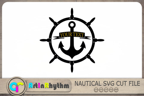 Ship Wheel Monogram Svg, Nautical Svg, Anchor Svg SVG Artinrhythm shop 