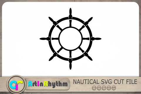 Ship Wheel Monogram Svg, Nautical Svg, Ship Wheel Svg SVG Artinrhythm shop 