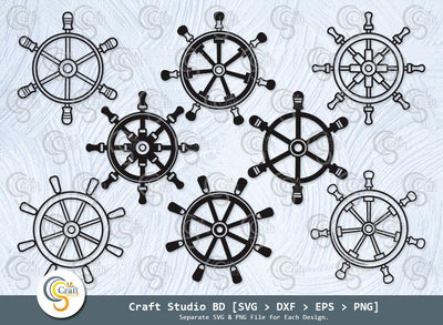 Ship Wheel Silhouette, Ship Wheel SVG, Captains Wheel Svg, Ship Steering Wheel Svg, Wheel Marine Icon Svg, Wheel Marine Svg, Ship Wheel Bundle SVG ETC Craft 
