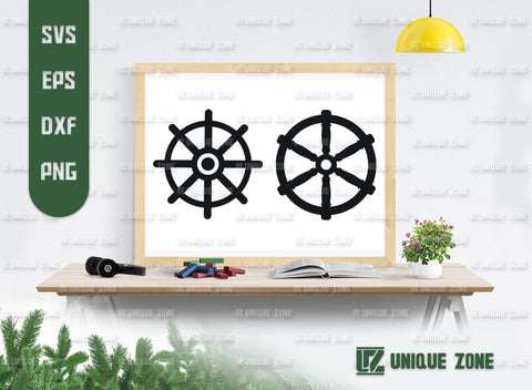 Ship Wheel SVG Bundle, Nautical Wheel Svg, Steering Wheel Svg, Anchor With Wheel Svg, Boat Steering Svg, Captains Wheel Svg, SVG Unique Zone 