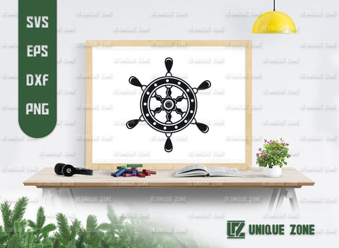 Ship Wheel SVG Bundle, Nautical Wheel Svg, Steering Wheel Svg, Anchor With Wheel Svg, Boat Steering Svg, Captains Wheel Svg, SVG Unique Zone 