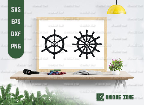 Ship Wheel SVG Bundle, Nautical Wheel Svg, Steering Wheel Svg, Anchor With Wheel Svg, Boat Steering Svg, Captains Wheel Svg, SVG Unique Zone 