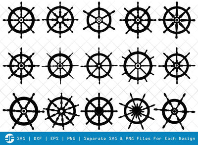 Ship Wheel SVG Cut Files | Ship Wheel Helm Svg | Ship Wheel Silhouette | Captain Wheel Svg SVG ETC Craft 