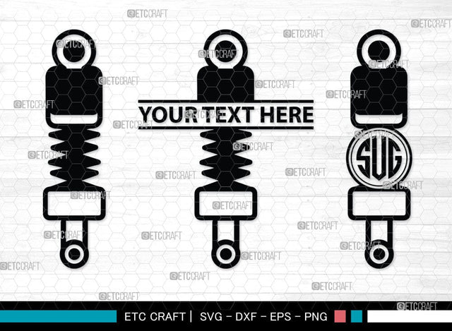 Shock Absorbers Monogram, Shock Absorbers silhouette, Shock Absorbers SVG Cut Files, Mechanic Svg, Mechanic Engine Silhouette, Automobile Svg, SB00088 SVG ETC Craft 
