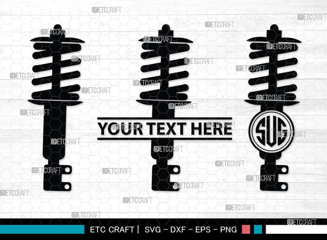 Shock Absorbers Monogram, Shock Absorbers silhouette, Shock Absorbers SVG Cut Files, Mechanic Svg, Mechanic Engine Silhouette, Automobile Svg, SB00088 SVG ETC Craft 