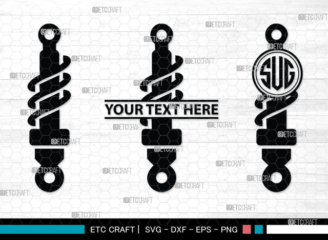 Shock Absorbers Monogram, Shock Absorbers silhouette, Shock Absorbers SVG Cut Files, Mechanic Svg, Mechanic Engine Silhouette, Automobile Svg, SB00088 SVG ETC Craft 
