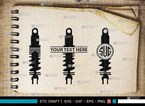 Shock Absorbers Monogram, Shock Absorbers silhouette, Shock Absorbers SVG Cut Files, Mechanic Svg, Mechanic Engine Silhouette, Automobile Svg, SB00088 SVG ETC Craft 