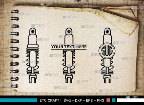 Shock Absorbers Monogram, Shock Absorbers silhouette, Shock Absorbers SVG Cut Files, Mechanic Svg, Mechanic Engine Silhouette, Automobile Svg, SB00088 SVG ETC Craft 