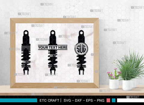 Shock Absorbers Monogram, Shock Absorbers silhouette, Shock Absorbers SVG Cut Files, Mechanic Svg, Mechanic Engine Silhouette, Automobile Svg, SB00088 SVG ETC Craft 