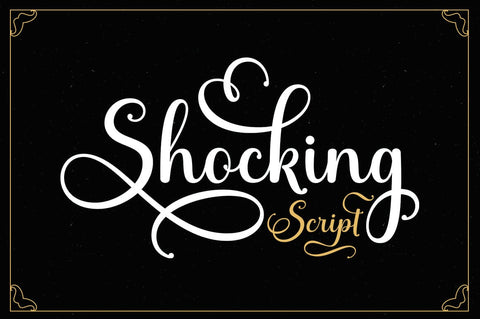 Shocking Script Font Suza Studio 