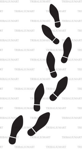 Shoe print trail SVG TribaliumArtSF 