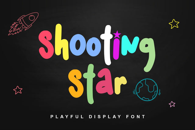 Shooting star Font Stefani Letter 