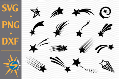 Shooting Star SVG, PNG, DXF Digital Files Include SVG SVGStoreShop 