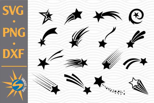 Shooting Star SVG, PNG, DXF Digital Files Include SVG SVGStoreShop 