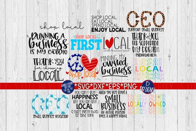 Shop Local Bundle-SVG DXF EPS PNG SVG Greedy Stitches 