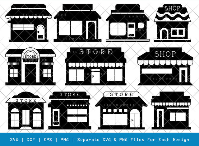 Shop SVG, Shop Silhouette, Super Shop Svg, Market Svg, Store Svg, Buildings Shop Svg, Small Shop Svg, Shop Bundle SVG ETC Craft 