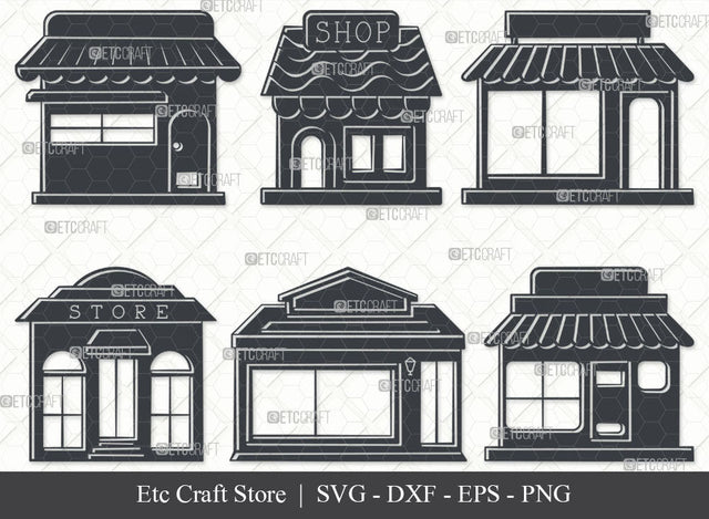 Shop SVG, Shop Silhouette, Super Shop Svg, Market Svg, Store Svg, Buildings Shop Svg, Small Shop Svg, Shop Bundle SVG ETC Craft 