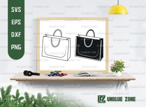Shoping Bag SVG Bundle, Paper Bag Svg, Bag Svg, Gift Bag Svg, Hand Bag Svg, Bag Silhouette, Tote Bag Svg, SVG Unique Zone 