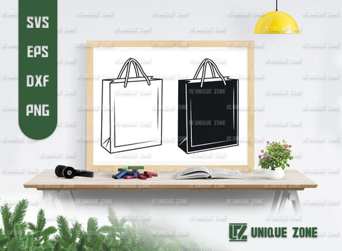 Shoping Bag SVG Bundle, Paper Bag Svg, Bag Svg, Gift Bag Svg, Hand Bag Svg, Bag Silhouette, Tote Bag Svg, SVG Unique Zone 