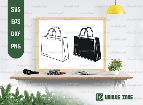 Shoping Bag SVG Bundle, Paper Bag Svg, Bag Svg, Gift Bag Svg, Hand Bag Svg, Bag Silhouette, Tote Bag Svg, SVG Unique Zone 