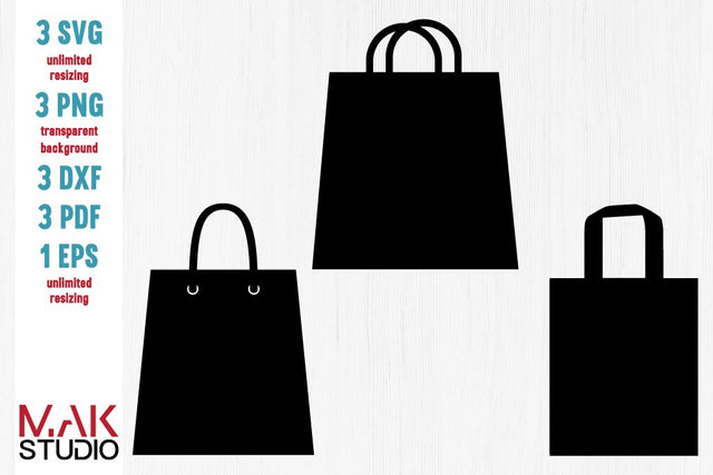 Shopping bag svg, Shopping bag png, Shopping svg, Shopping bag cut files, Shopping bag dxf SVG MAKStudion 