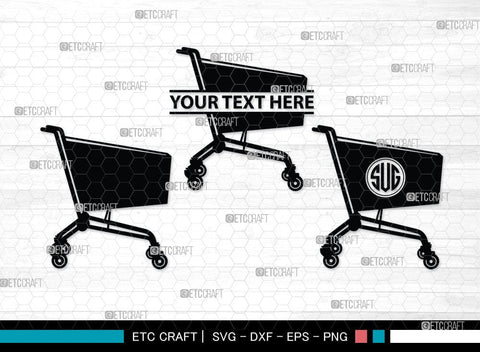 shopping cart Monogram, shopping cart Silhouette, Shopping Cart Svg, Shopping Svg, Folding Shopping Cart, SB00089 SVG ETC Craft 