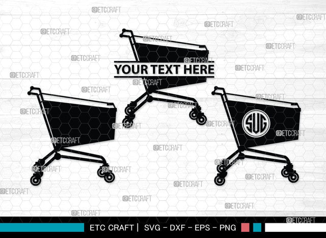 shopping cart Monogram, shopping cart Silhouette, Shopping Cart Svg, Shopping Svg, Folding Shopping Cart, SB00089 SVG ETC Craft 