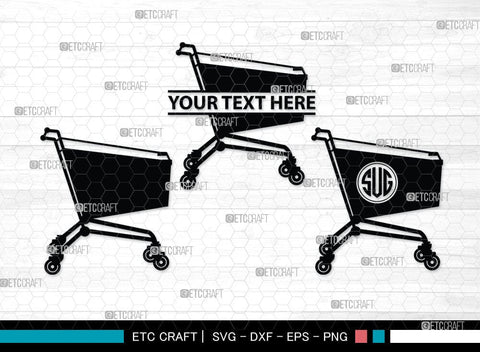 shopping cart Monogram, shopping cart Silhouette, Shopping Cart Svg, Shopping Svg, Folding Shopping Cart, SB00089 SVG ETC Craft 