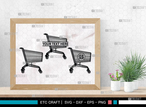shopping cart Monogram, shopping cart Silhouette, Shopping Cart Svg, Shopping Svg, Folding Shopping Cart, SB00089 SVG ETC Craft 