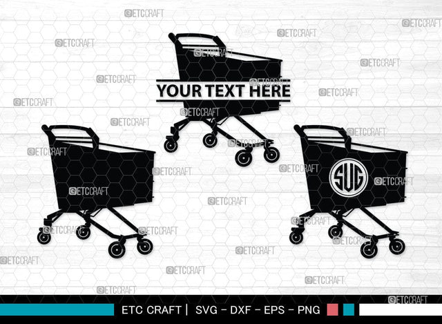 shopping cart Monogram, shopping cart Silhouette, Shopping Cart Svg, Shopping Svg, Folding Shopping Cart, SB00089 SVG ETC Craft 