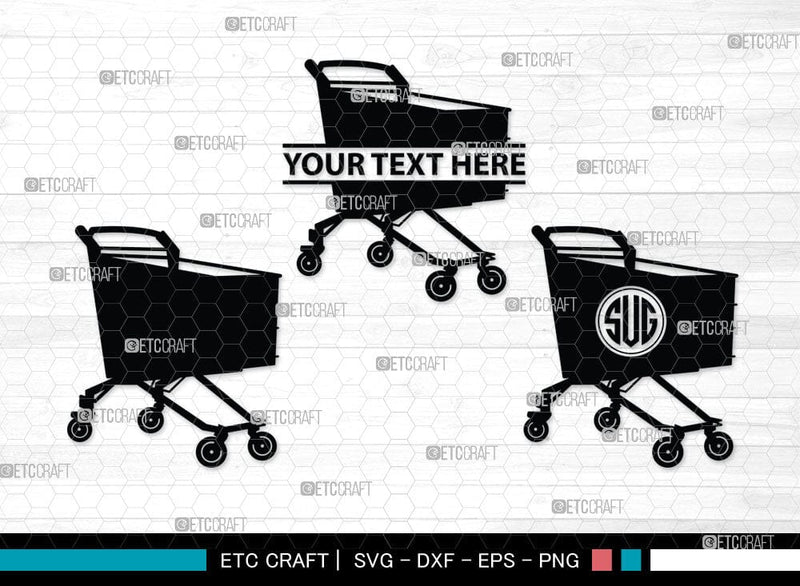 shopping cart Monogram, shopping cart Silhouette, Shopping Cart Svg, Shopping Svg, Folding Shopping Cart, SB00089 SVG ETC Craft 