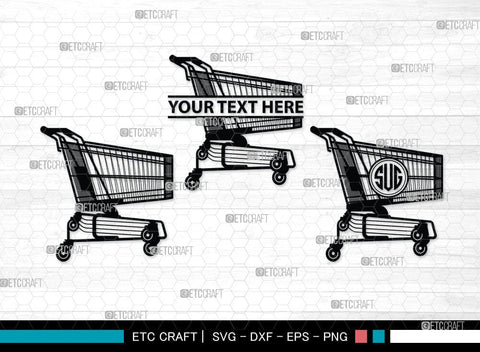 shopping cart Monogram, shopping cart Silhouette, Shopping Cart Svg, Shopping Svg, Folding Shopping Cart, SB00089 SVG ETC Craft 