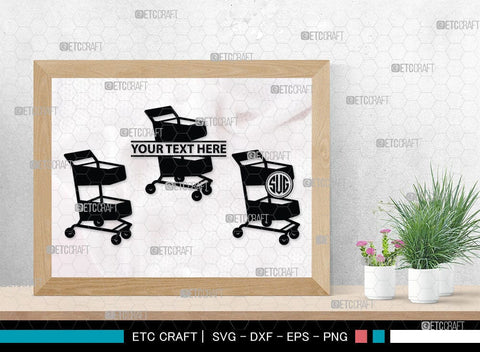 shopping cart Monogram, shopping cart Silhouette, Shopping Cart Svg, Shopping Svg, Folding Shopping Cart, SB00089 SVG ETC Craft 
