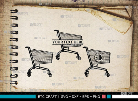 shopping cart Monogram, shopping cart Silhouette, Shopping Cart Svg, Shopping Svg, Folding Shopping Cart, SB00089 SVG ETC Craft 