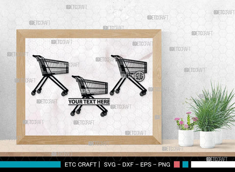 shopping cart Monogram, shopping cart Silhouette, Shopping Cart Svg, Shopping Svg, Folding Shopping Cart, SB00089 SVG ETC Craft 