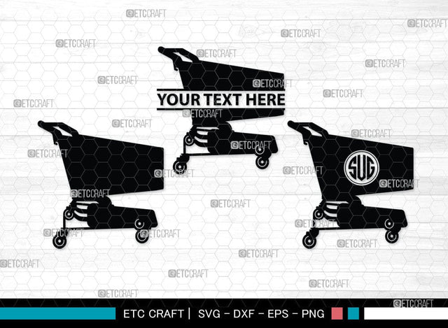 shopping cart Monogram, shopping cart Silhouette, Shopping Cart Svg, Shopping Svg, Folding Shopping Cart, SB00089 SVG ETC Craft 
