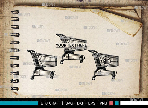 shopping cart Monogram, shopping cart Silhouette, Shopping Cart Svg, Shopping Svg, Folding Shopping Cart, SB00089 SVG ETC Craft 