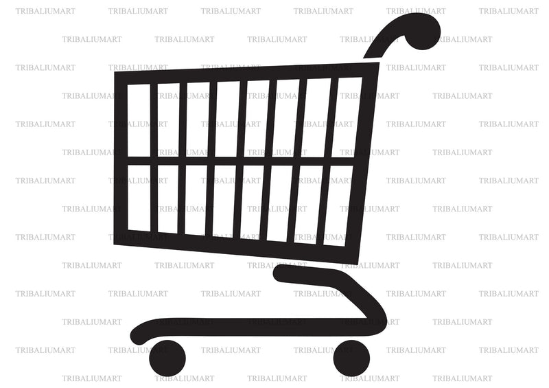 Shopping cart SVG TribaliumArtSF 