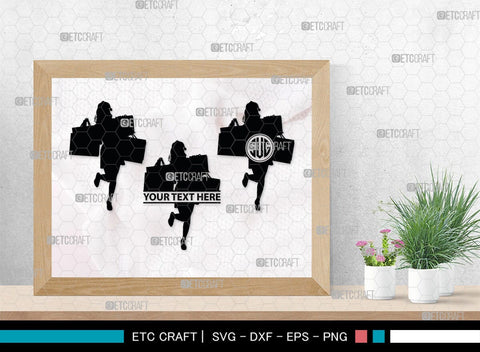 Shopping Girl Monogram, Shopping Girl Silhouette, Shopping Girl SVG, Sexy Girl Svg, Fashion Girl Svg, SB00405 SVG ETC Craft 