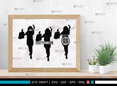 Shopping Girl Monogram, Shopping Girl Silhouette, Shopping Girl SVG, Sexy Girl Svg, Fashion Girl Svg, SB00405 SVG ETC Craft 