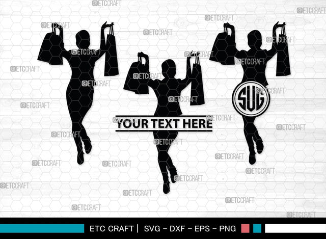 Shopping Girl Monogram, Shopping Girl Silhouette, Shopping Girl SVG, Sexy Girl Svg, Fashion Girl Svg, SB00405 SVG ETC Craft 