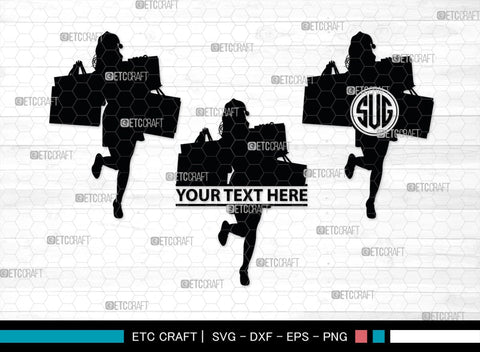 Shopping Girl Monogram, Shopping Girl Silhouette, Shopping Girl SVG, Sexy Girl Svg, Fashion Girl Svg, SB00405 SVG ETC Craft 