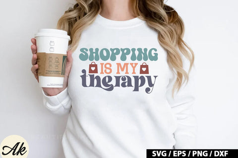 Shopping is my therapy Retro SVG SVG akazaddesign 